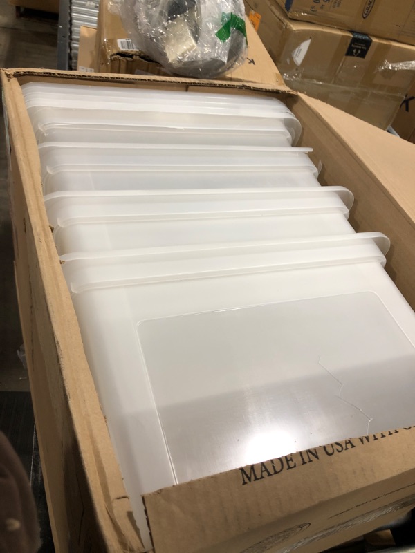 Photo 2 of 15IN X 10.5IN 4 PACK CLEAR STORAGE BOXES WITH LIDS