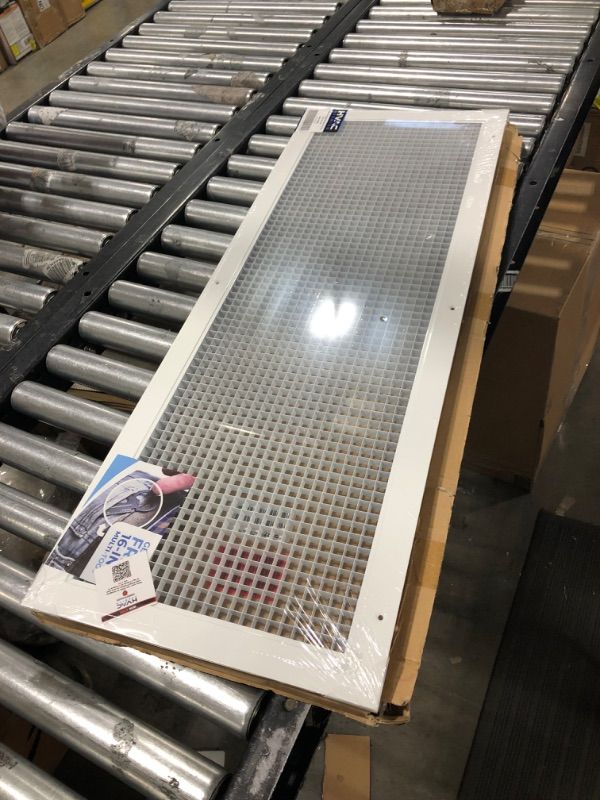 Photo 2 of 12" x 36" Cube Core Eggcrate Return Air Filter Grille for 1" Filter - Aluminum - White [Outer Dimensions: 14.5" x 38.5] 12 x 36 Return *Filter* Grille