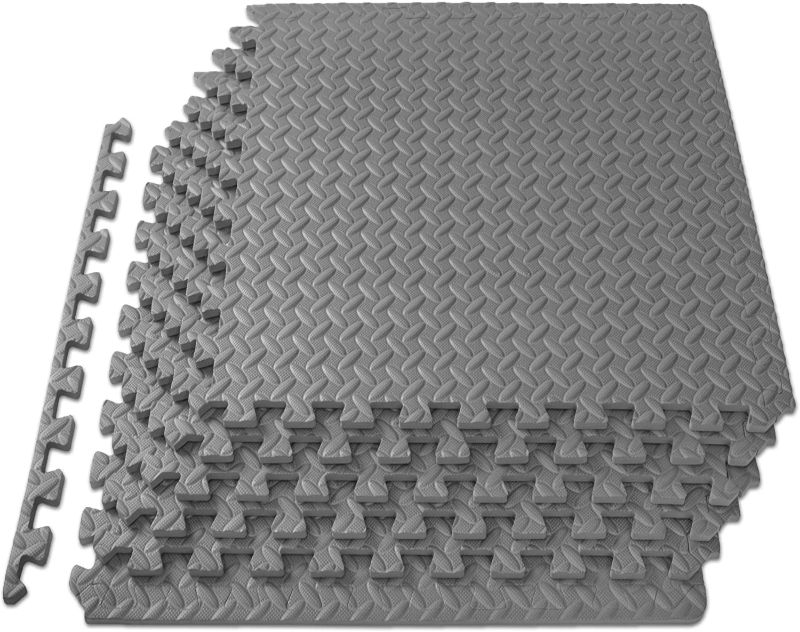 Photo 1 of 6 PCS - ProsourceFit Puzzle Exercise Mat ½”, EVA Foam Interlocking Tiles, Protective Flooring for Gym Equipment and Cushion for Workouts
