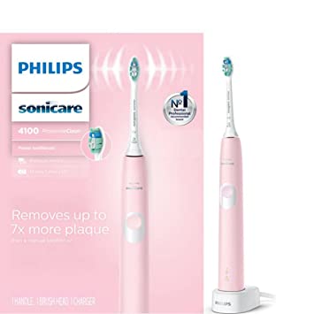 Photo 1 of Philips Sonicare ProtectiveClean 4100 Electric Rechargeable Toothbrush, Plaque Control, Pastel Pink