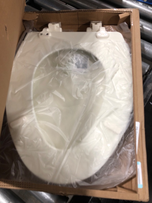 Photo 1 of BEMIS 1600E4 346 Ashland Toilet Seat with Slow Close, Never Loosens and Provide the Perfect Fit, ELONGATED, Enameled Wood, Biscuit/Linen