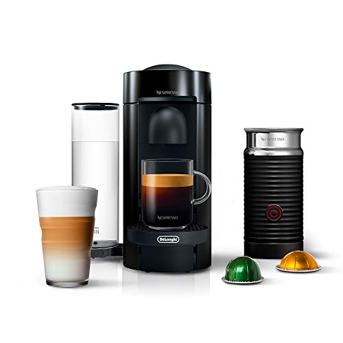 Photo 1 of Nespresso Vertuo Plus Coffee and Espresso Machine by De'Longhi with Aeroccino, Ink Black
