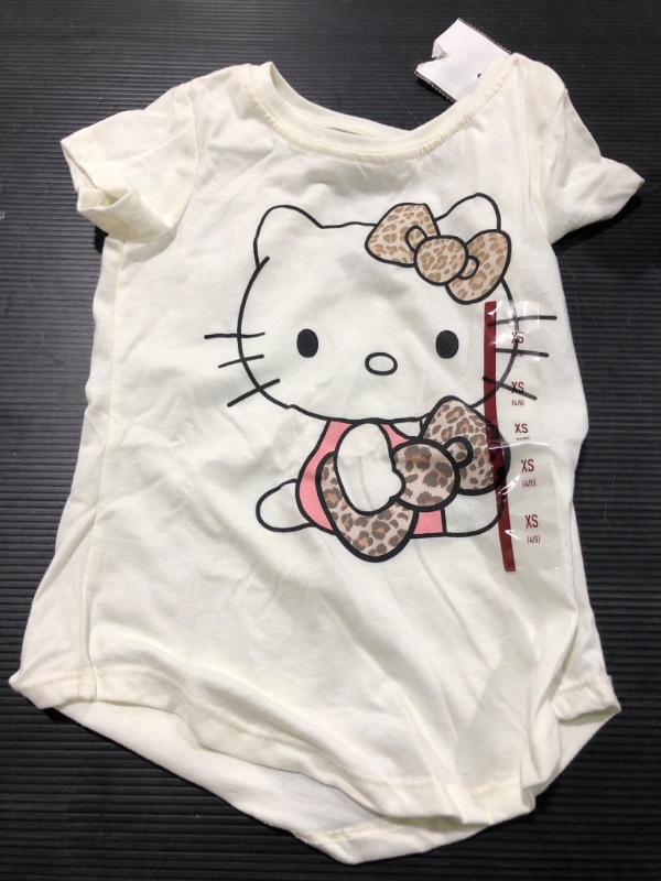 Photo 2 of Girls' Hello Kitty Short Sleeve Graphic T-Shirt - Off-White - XS 
