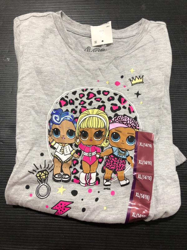 Photo 2 of Girls' LOL Surprise Short Sleeve Graphic T-Shirt - XL 
