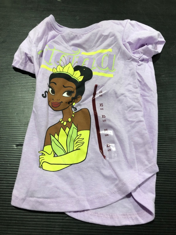 Photo 2 of Girls' Disney Princess Tiana Short Sleeve Graphic T-Shirt - SIZE XS
