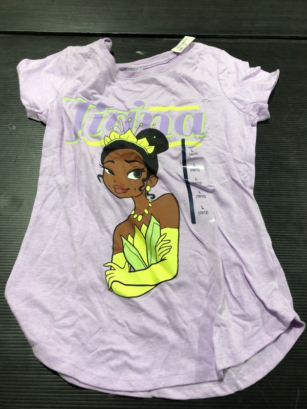 Photo 2 of Girls' Disney Princess Tiana Short Sleeve Graphic T-Shirt - SIZE LARGE 
