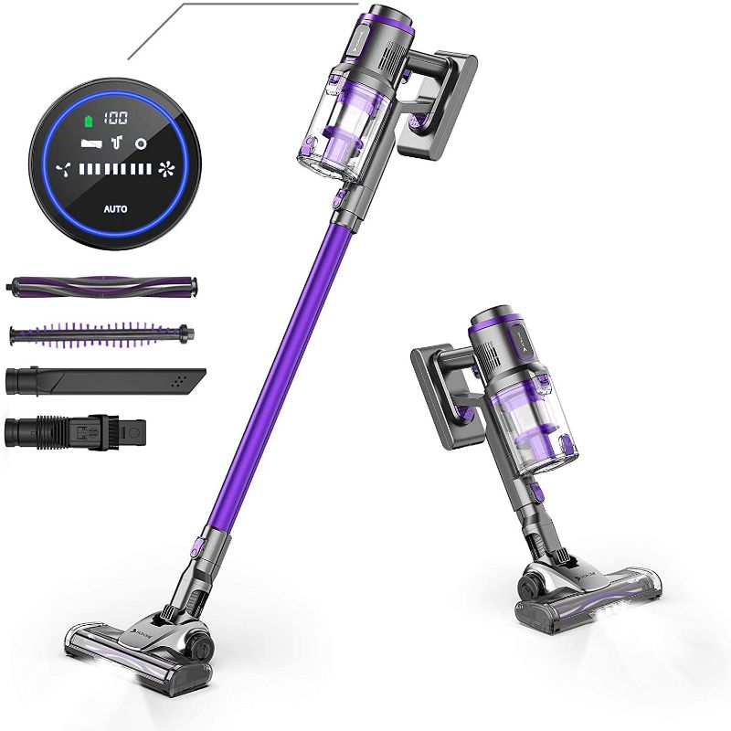 Photo 1 of Cordless Vacuum Cleaner, Hosome 22Kpa Stick Vacuum Cleaner 4 in 1 Handheld Vacuum with LED Touch Screen HEPA Filter 2000mAh Battery for Pet Hair Carpet Hard Floor