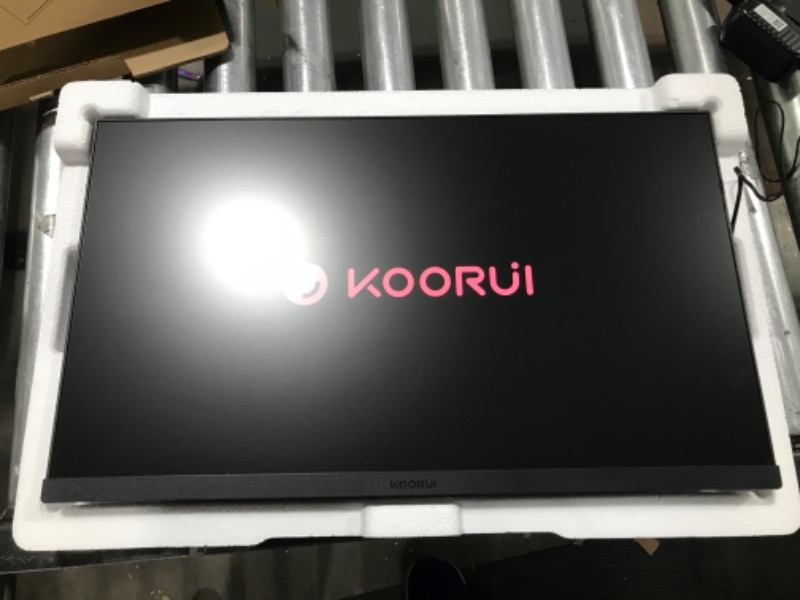 Photo 2 of KOORUI 22 Inch Computer Monitor, FHD 1080P Desktop Display, 75HZ Ultra Thin Bezel/Eye Care/Ergonomic Tilt, HDMI VGA Ports LED Monitor for PC, VESA Mounting