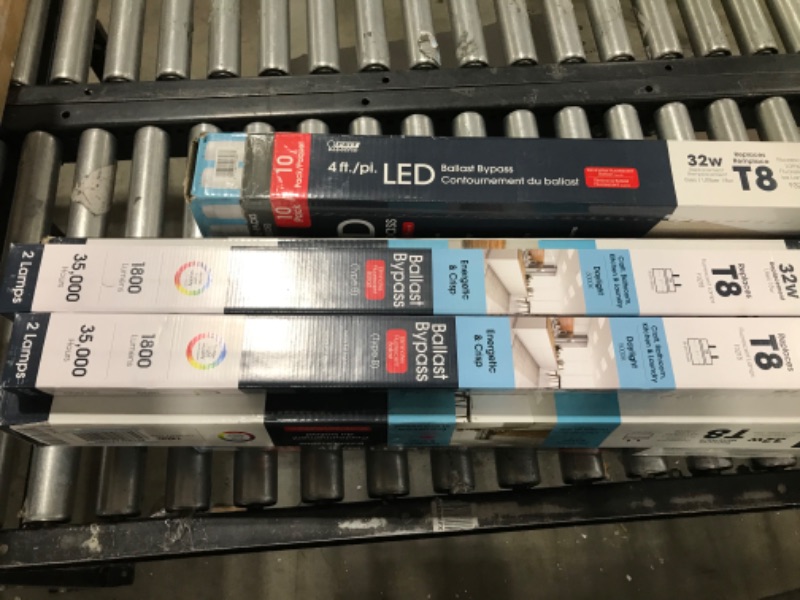 Photo 3 of Feit T4815/850/AB/LED/10 4 Foot T8/T12 Plug-&amp;amp;-Play/Ballast Bypass LED Hybrid, Type A/Type B All-in-One, 10-Pack