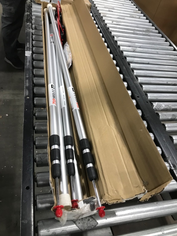 Photo 3 of ZIPWALL SLP6 12 Foot Spring Loaded Dust Barrier Poles (Pack of 6), 6 Pack, Silver 6 Pack 12' Poles