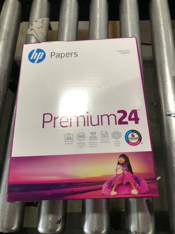 Photo 2 of HP Printer Paper | 8.5 x 11 Paper | Premium 24 lb | 5 Ream Case - 2500 Sheets | 100 Bright | Made in USA - FSC Certified | 115300C 5 Ream | 2500 Sheets Premium24