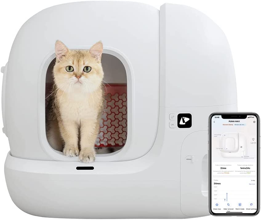 Photo 1 of PETKIT New Version Pura Max Self-Cleaning Cat Litter Box with Large Capacity fr Multiple Cats, xSecure/Odor Removal/APP Control Newest Automatic Cat Littler Box
