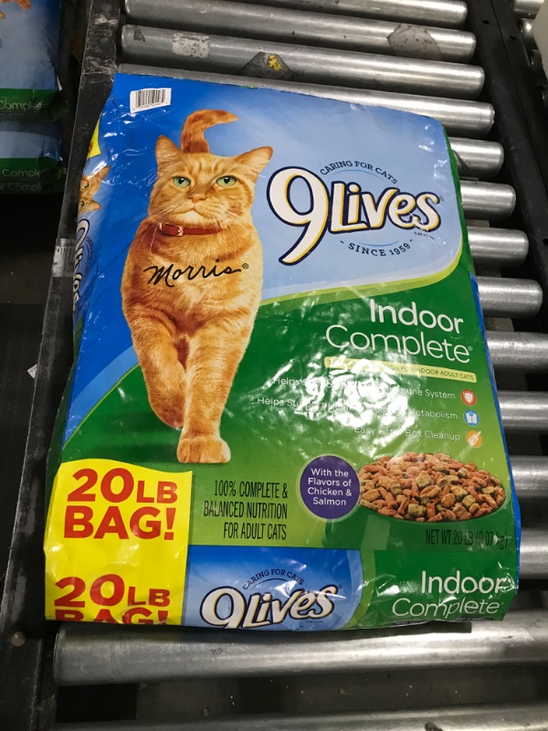 Photo 2 of 9Lives Indoor Complete Cat Food, 20-Pound Bag (1834646)
Best By 02/17/23
