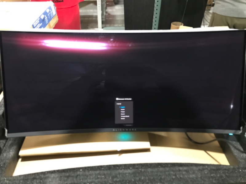 Photo 2 of Alienware 34 Inch Curved PC Gaming Monitor, 3440 x 1440p Resolution, Quantum Dot OLED 175Hz, 1800R Curvature, True 1ms GTG, 1,000,000:1 Contrast Ratio, 1.07 Billion Colors, AW3423DW - Lunar Light
