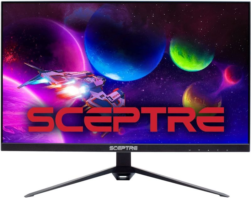 Photo 1 of Sceptre IPS 27 QHD 2560 X 1440p LED Monitor DisplayPort HDMI up to 165Hz AMD FreeSync Premium 99% SRGB Build-in Speakers Machine Black 2021 (E275B-Q
