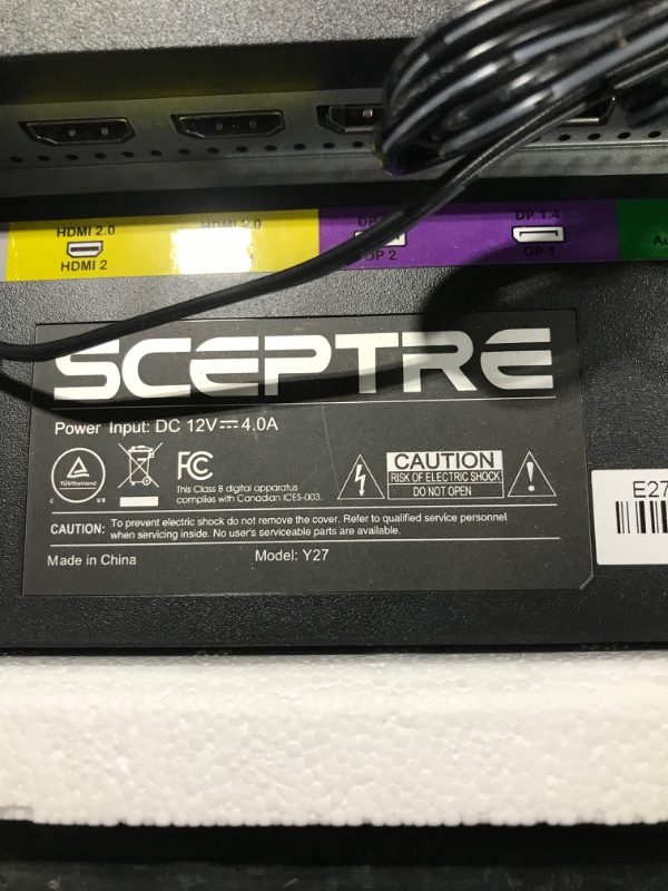 Photo 4 of Sceptre IPS 27 QHD 2560 X 1440p LED Monitor DisplayPort HDMI up to 165Hz AMD FreeSync Premium 99% SRGB Build-in Speakers Machine Black 2021 (E275B-Q
