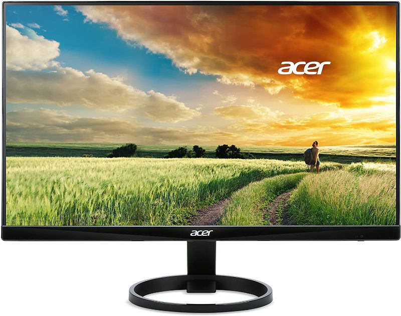 Photo 1 of Acer R240HY Bidx 23.8-Inch IPS HDMI DVI VGA (1920 X 1080) Widescreen Monitor, Black
