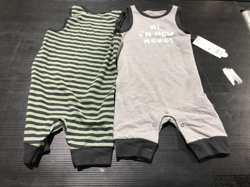 Photo 2 of Baby 2pk 'New Here' Striped Romper - Cat & Jack - SIZE 12M
