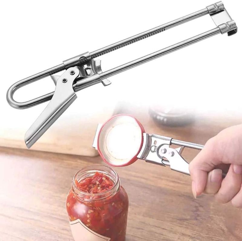 Photo 1 of Adjustable Stainless Steel Jar Opener Professional Manual Jar Bottle Opener, Professional Manual Jar Lid Gripper for 1-6 inches Bottle Can, For Seniors Weak Hands (2PCS)
