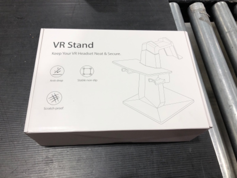 Photo 2 of VR Stand, VR Headsets Accessories Compatible with Oculus Quest 2/Valve Index/HP Reverb G2/Rift S VR Headset and Touch Controllers (White)---FACTORY SEALED