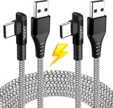 Photo 1 of USB C Cable AIKRIKE [2-Pack, 6.6ft] 3.1A USB Type C Cable Fast Charging Right Angle, Durable Nylon Braided USB C Charging Cable Compatible with Note 10 9 8, LG, Galaxy S10 S9 S8, Type C Charger, Grey https://a.co/d/0vK58Hm