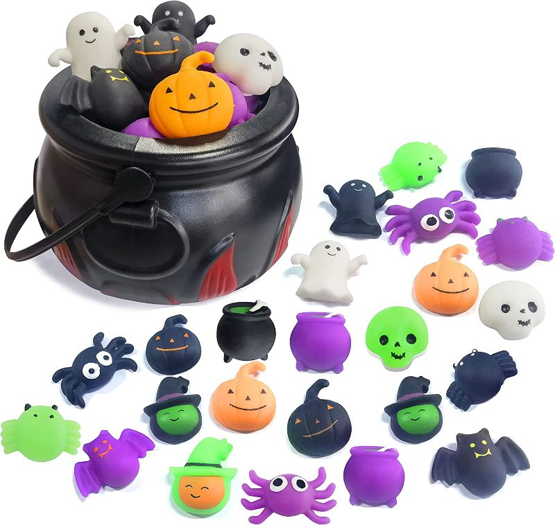 Photo 1 of 5.5" Fall Decor Cauldron with 24 Pcs Squshies ,Mini Kawaii Mochi Squishy Toy Stress Reliever Anxiety Packs for Kid Party Favors,Thanksgiving Day Decration (Thanksgiving Day) https://a.co/d/6C2wbJF