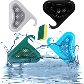 Photo 1 of 4 Pack Kitchen Sink Drain Basket Swan Drain Rack, Multifunctional Kitchen Triangular Sink Filter Swan Drain Basket for Kitchen Sink Hangs on Faucet Fits All Sink https://a.co/d/cckYOop