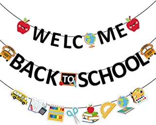 Photo 1 of 3 Pack Back to School Decorations Back to School Banner Apple Decor Welcome Banner for School First Day of School Classroom Back to School Sign for Office School Teacher https://a.co/d/3XhAED8