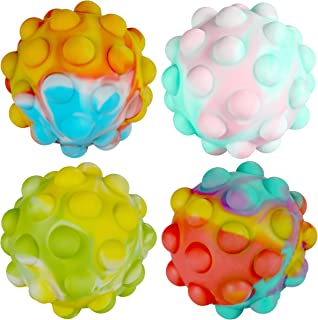 Photo 1 of 4 Pack Stress Balls Fidget Toys - Push Popping Bubbles 3D Fidgets Stress Balls,Silicone Pop Bubble Fidgets Sensory Toy Stress Relief and Anxiety for Kids Adults,Autism and Hand Therapy Game Balls https://a.co/d/dU4Qxd0