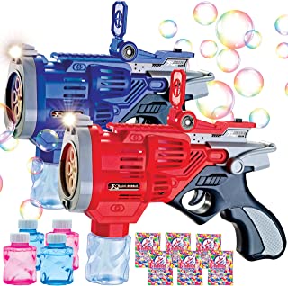 Photo 1 of 2PCS Christmas Automatic Bubble Machine Gun for Toddlers, 12 Hole Bubble Maker Summer Toy for Kids, Bubble Blower with Light Party Favors Bubble Blower for Boys Girls, Outdoor Children's Toys Gifts https://a.co/d/cx9Nf1y