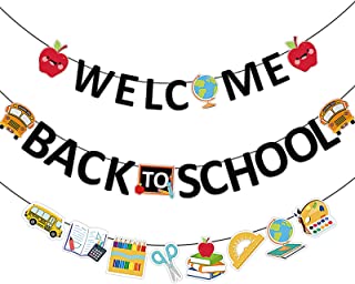 Photo 1 of 3 Pack Back to School Decorations Back to School Banner Apple Decor Welcome Banner for School First Day of School Classroom Back to School Sign for Office School Teacher https://a.co/d/fnwKObl