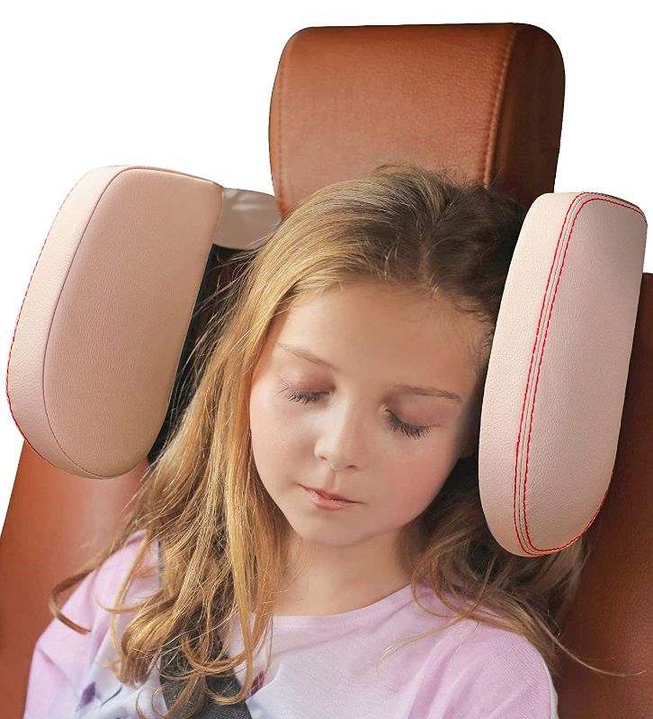 Photo 1 of [Extended Edition] Car Headrest Pillow for Kids, Buluby Premium Sleeping Head & Neck Support for Rear Seat Passengers -Beige 