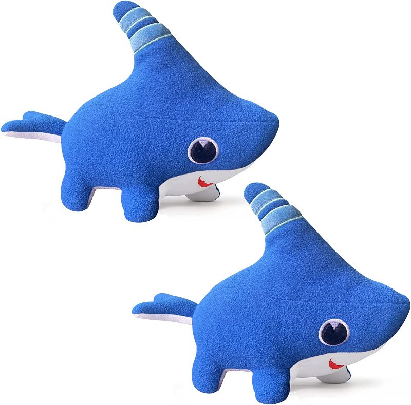 Photo 1 of 2PCS Shark Dog Plush Toys Soft Sharkdog Stuffed Animal Doll, Shark Toys for Kids Plush Doll Gifts for Boys Girls (Blue)
