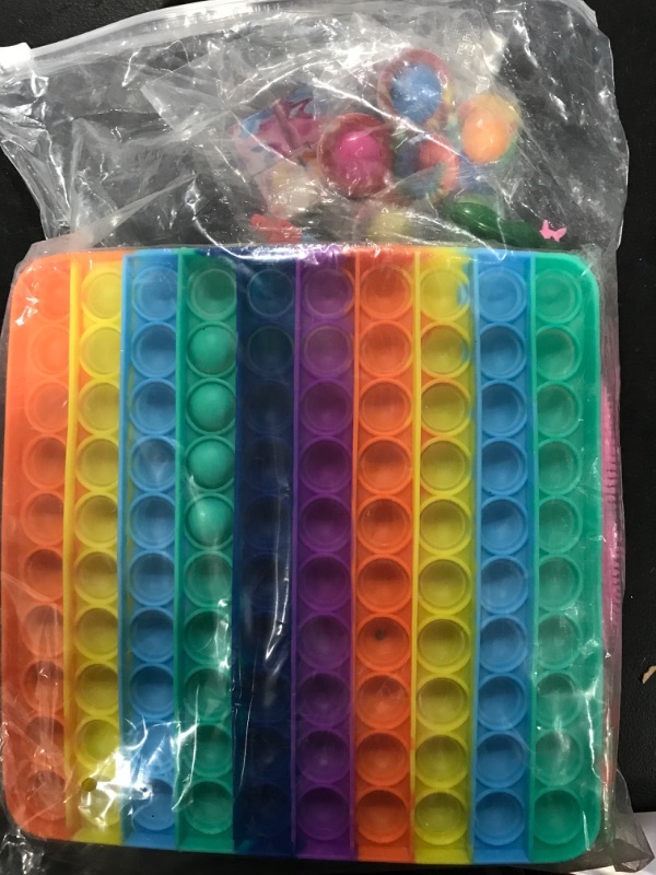 Photo 1 of Big Fidget Pack Cheap, Fidget Toy Set Stress Anxiety Relief Tools, Sensory Fidget Toy Pack with Marble Mesh Anxiety Pop Tube Keychain Fidget Packs for Adults Children (C4)