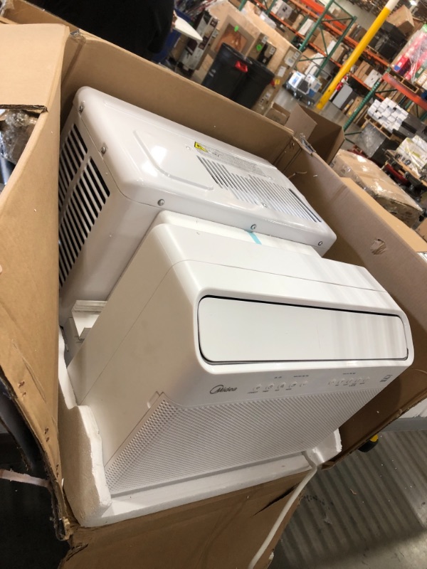 Photo 7 of Midea 8,000 BTU U-Shaped Smart Inverter Window Air Conditioner–Cools up to 350 Sq. Ft., Ultra Quiet with Open Window Flexibility, Works with Alexa/Google Assistant, 35% Energy Savings, Remote Control 19.17 x 21.97 x 13.46 inches

