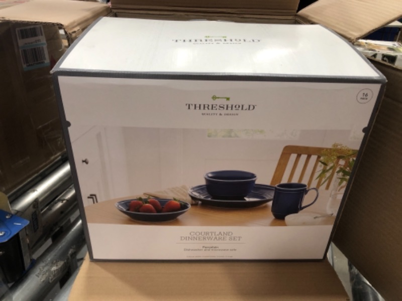 Photo 2 of 16pc Porcelain Courtland Dinnerware Set - Threshold™

