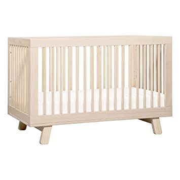 Photo 1 of Babyletto Hudson 3-in-1 Convertible Crib with Toddler Bed Conversion Kit in Washed Natural, Greenguard Gold Certified ?53.75"L x 29.75"W x 35"H

