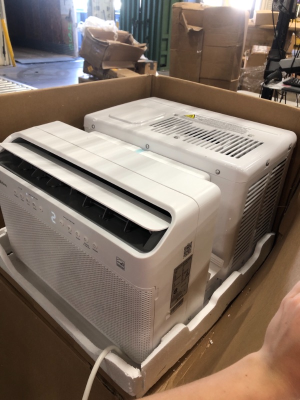 Photo 5 of Midea 8,000 BTU U-Shaped Smart Inverter Window Air Conditioner–Cools up to 350 Sq. Ft., Ultra Quiet with Open Window Flexibility, Works with Alexa/Google Assistant, 35% Energy Savings, Remote Control 19.17 x 21.97 x 13.46 inches

