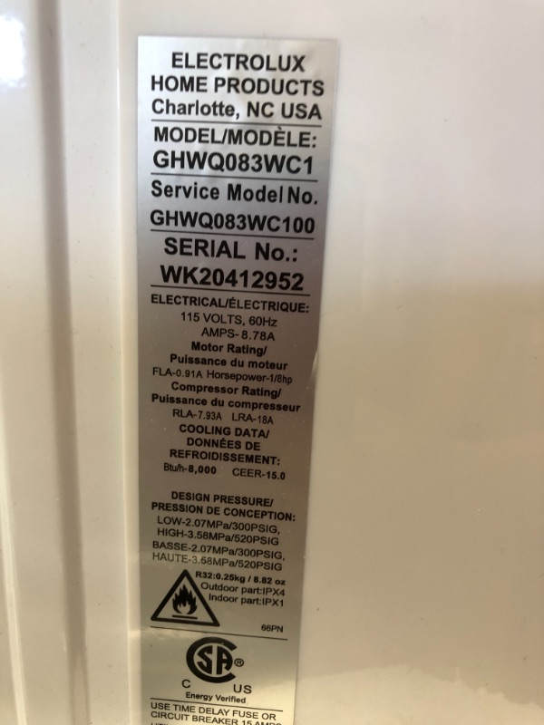 Photo 4 of Frigidaire Inverter Quiet Temp Smart Room Air Conditioner, 8,000 BTU, in White
