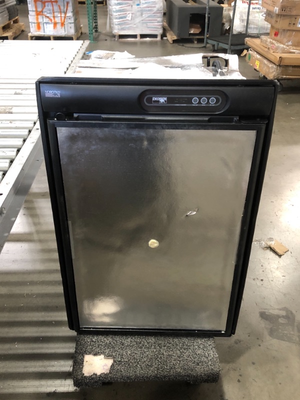 Photo 2 of ***NOT FUNCTIONAL PARTS ONLY*** 
Norcold N412.3UR 4 cu. ft. 1 Door Refrigerator (3-Way AC/LP/DC, Right Hand Door with Black Trim & Upper Door Handle) 40"D x 28.5"W x 27.4"H

