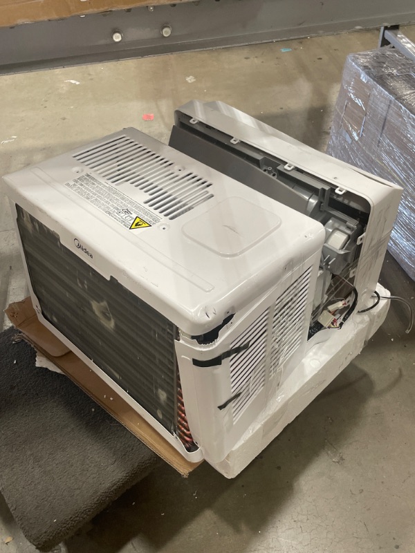 Photo 5 of DAMAGED//USED: Midea 12,000 BTU U-Shaped Smart Inverter Window Air Conditioner–Cools up to 550 Sq. Ft., Ultra Quiet with Open Window Flexibility, Works with Alexa/Google Assistant, 35% Energy Savings, Remote Control 19.17 x 21.97 x 13.46 inches

