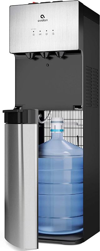 Photo 1 of USED: Avalon Limited Edition Self Cleaning Water Cooler Water Dispenser - 3 Temperature Settings - Hot, Cold & Room Water, Durable Stainless Steel Construction, Bottom Loading - UL/Energy Star Approved ?13.2"D x 12.2"W x 41"H

