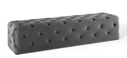 Photo 1 of Amour 72" Tufted Button Entryway Performance Velvet Bench EEI-3772-GRY By Modway
*Minor damage*