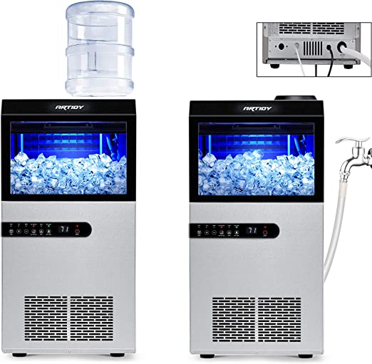 Photo 1 of Artidy Commercial Ice Maker Machine, 100LBS/24H Clear Square Ice Cube,33LBS Ice Storage Capacity with Auto Clean and LED Temperature Display for Home,Restaurant,Bar,Coffee Shop,Kitchen
*Missing jug*
*Minor dents*
