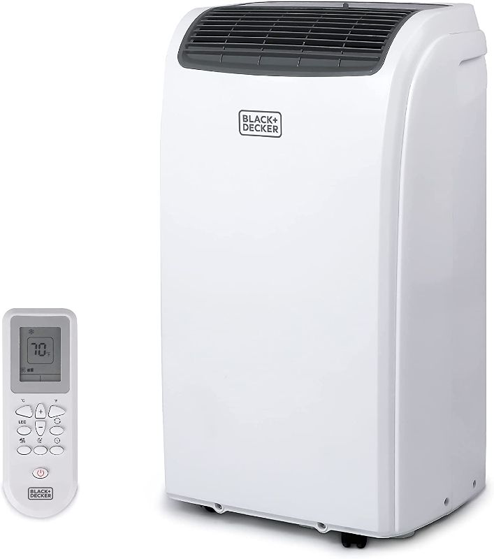 Photo 1 of TESTED POWERS ON**
BLACK+DECKER BPACT12WT Large Spaces Portable Air Conditioner, 12,000 BTU, White
