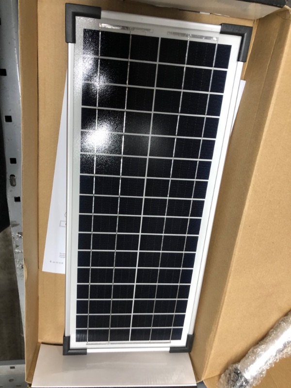 Photo 2 of 10 Watt Solar Panel Kit (FM123) for Mighty Mule Automatic Gate Openers,Black Cell
