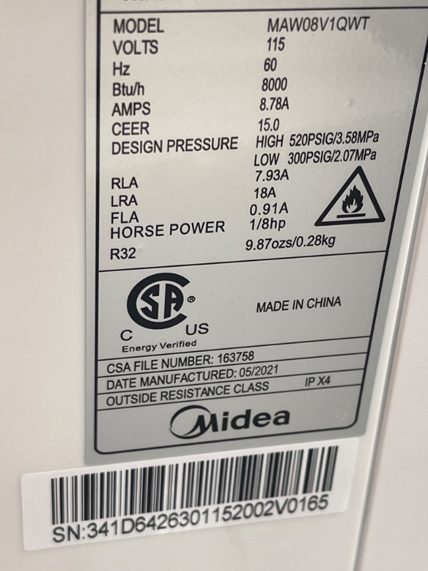 Photo 3 of 8,000 BTU U-Shaped Inverter Window Air Conditioner WiFi, 9X Quieter, Over 35% Energy Savings ENERGY STAR MOST EFFICIENT
