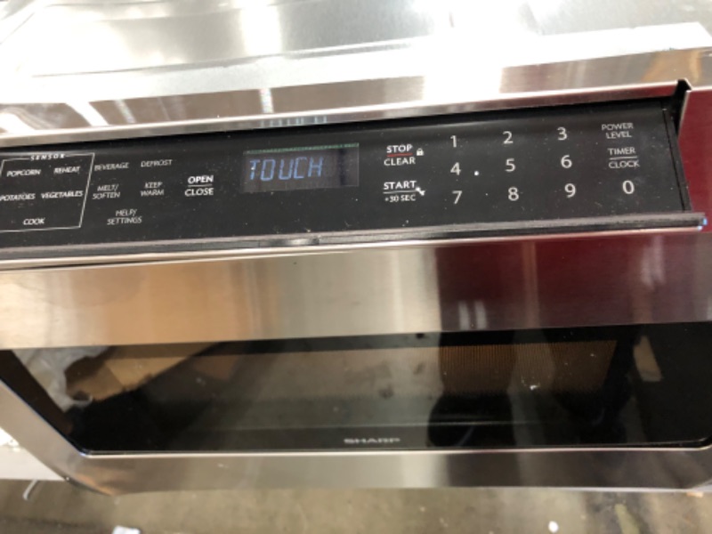 Photo 9 of (DAMAGE/DOES NOT FUNCTION)SMD2470ASY Sharp 24" Microwave Drawer Oven with Hidden Control Panel - Stainless Steel