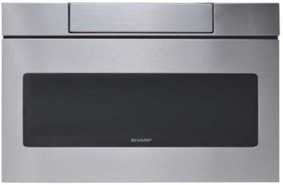 Photo 1 of (DAMAGE/DOES NOT FUNCTION)SMD2470ASY Sharp 24" Microwave Drawer Oven with Hidden Control Panel - Stainless Steel
