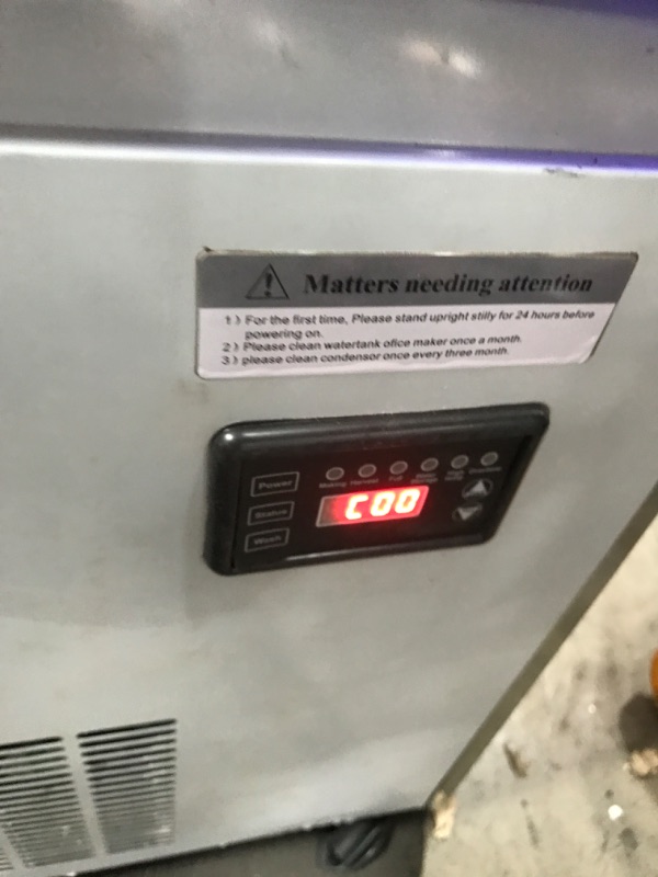 Photo 10 of DAMAGED, VEVOR 110V Commercial Ice Maker 80-90LBS/24H with 33LBS Bin, Full Heavy Duty Stainless Steel Construction, Automatic Operation
